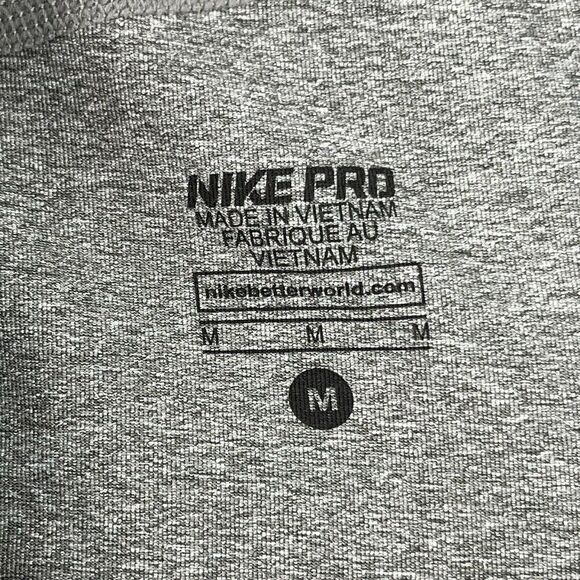 Nike Pro Leggings Gray Cropped Womens Size M Active Wear Performance Dri Fit - Picture 6 of 7